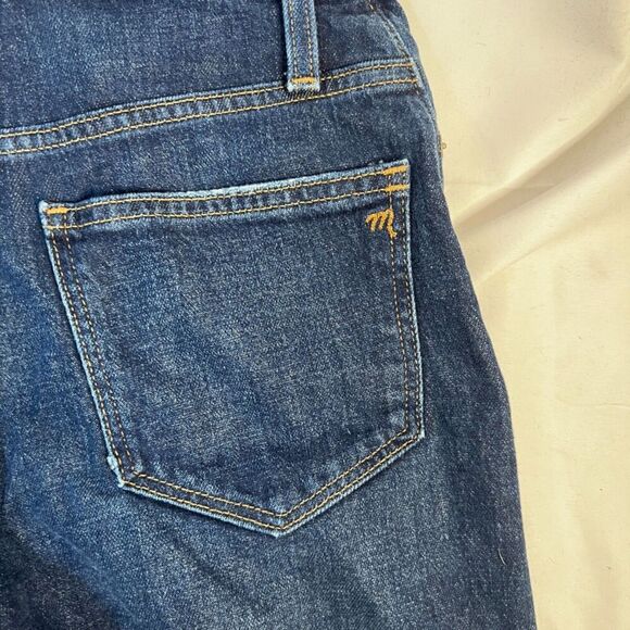 Madewell Dark Wash Cut Off Curvy High Rise Denim Shorts Size 24 - Picture 5 of 9